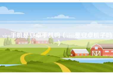 vivo手机是安卓手机吗（vivo是安卓机子吗）