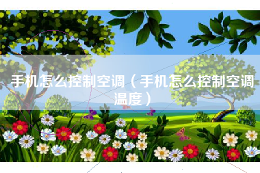 手机怎么控制空调（手机怎么控制空调温度）