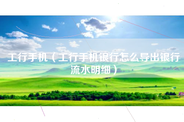工行手机（工行手机银行怎么导出银行流水明细）