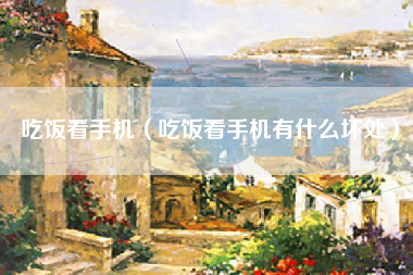 吃饭看手机（吃饭看手机有什么坏处）