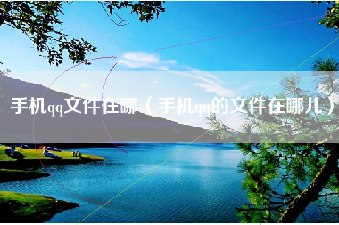 手机qq文件在哪（手机qq的文件在哪儿）