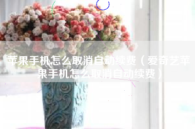 苹果手机怎么取消自动续费（爱奇艺苹果手机怎么取消自动续费）