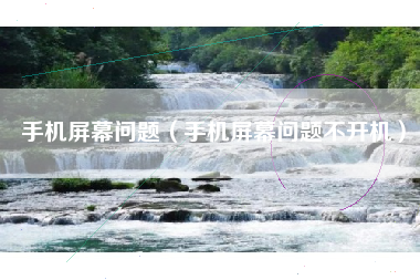 手机屏幕问题（手机屏幕问题不开机）