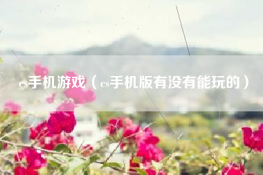 cs手机游戏（cs手机版有没有能玩的）