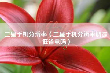 三星手机分辨率（三星手机分辨率调最低省电吗）