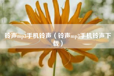 铃声mp3手机铃声（铃声mp3手机铃声下载）