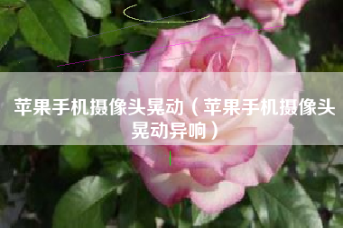 苹果手机摄像头晃动（苹果手机摄像头晃动异响）