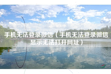 手机无法登录微信（手机无法登录微信显示无法打开网址）