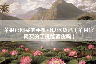 苹果官网买的手机可以退货吗（苹果官网买的手机能退货吗）