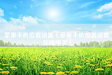 苹果手机位置设置（苹果手机位置设置在哪里关）