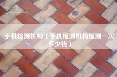 手机检测机构（手机检测机构检测一次多少钱）