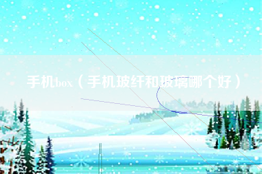 手机box（手机玻纤和玻璃哪个好）