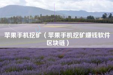苹果手机挖矿（苹果手机挖矿赚钱软件区块链）