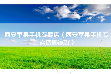 西安苹果手机专卖店（西安苹果手机专卖店哪家好）