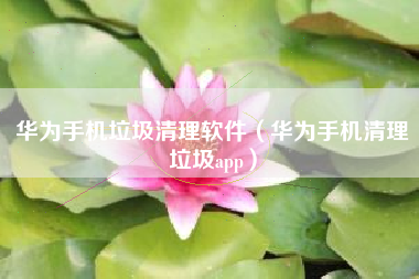 华为手机垃圾清理软件（华为手机清理垃圾app）