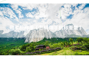 用手机称重（怎样用手机称重量）