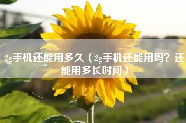 2g手机还能用多久（2g手机还能用吗？还能用多长时间）