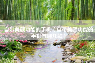 自带美颜功能的手机（自带美颜功能的手机有哪几款）