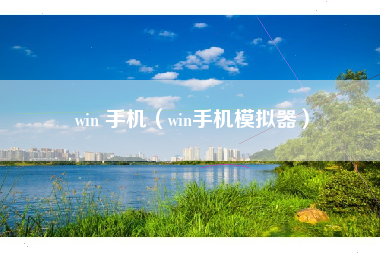 win 手机（win手机模拟器）