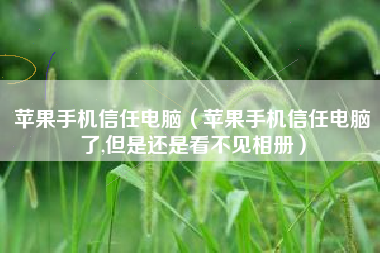 苹果手机信任电脑（苹果手机信任电脑了,但是还是看不见相册）
