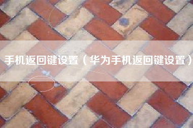 手机返回键设置（华为手机返回键设置）