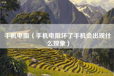 手机电阻（手机电阻坏了手机会出现什么现象）