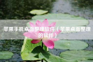 苹果手机桌面整理软件（苹果桌面整理的软件）