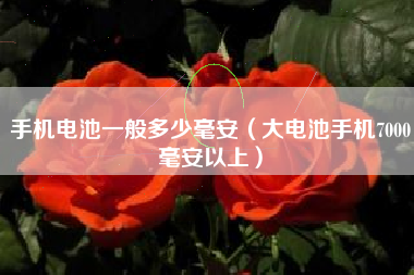 手机电池一般多少毫安（大电池手机7000毫安以上）