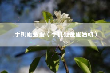 手机砸金蛋（手机砸金蛋活动）