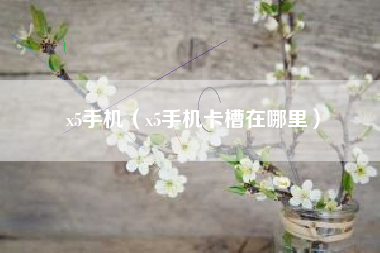 x5手机（x5手机卡槽在哪里）