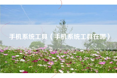 手机系统工具（手机系统工具在哪）