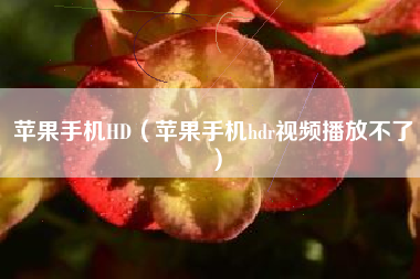 苹果手机HD（苹果手机hdr视频播放不了）