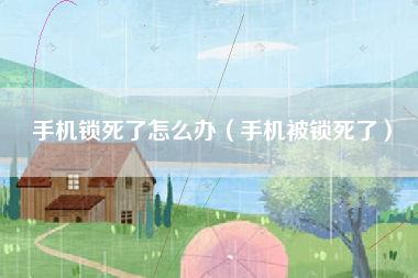 手机锁死了怎么办（手机被锁死了）
