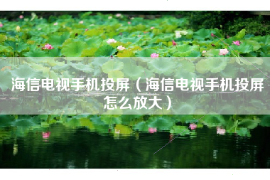 海信电视手机投屏（海信电视手机投屏怎么放大）