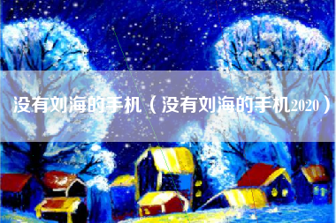 没有刘海的手机（没有刘海的手机2020）