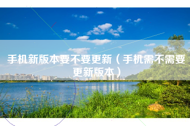 手机新版本要不要更新（手机需不需要更新版本）