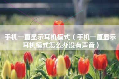 手机一直显示耳机模式（手机一直显示耳机模式怎么办没有声音）