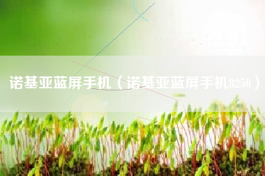 诺基亚蓝屏手机（诺基亚蓝屏手机8250）