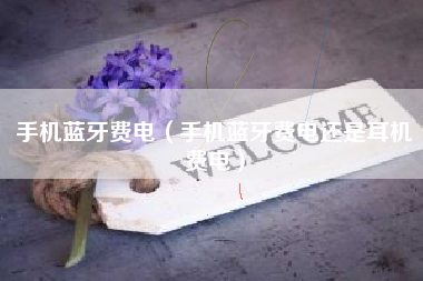 手机蓝牙费电（手机蓝牙费电还是耳机费电）