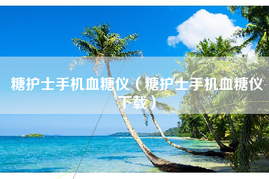 糖护士手机血糖仪（糖护士手机血糖仪下载）