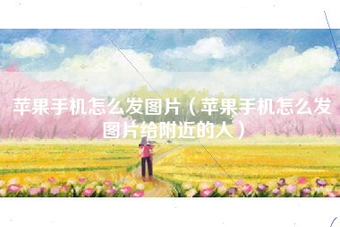 苹果手机怎么发图片（苹果手机怎么发图片给附近的人）