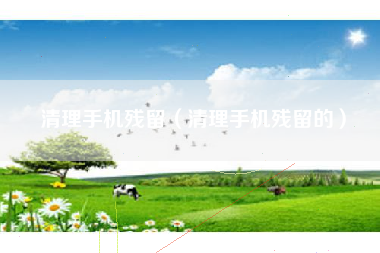 清理手机残留（清理手机残留的）
