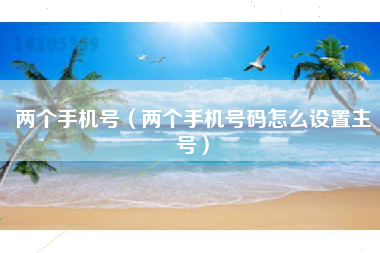 两个手机号（两个手机号码怎么设置主号）