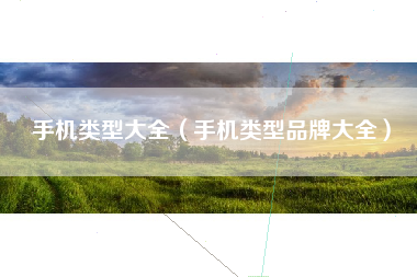 手机类型大全（手机类型品牌大全）