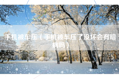手机被车压（手机被车压了没坏会有暗病吗）