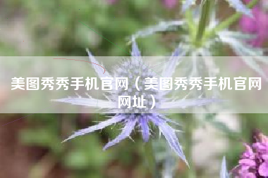 美图秀秀手机官网（美图秀秀手机官网网址）