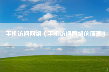 手机访问网络（手机访问网络的原理）