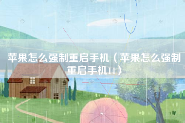 苹果怎么强制重启手机（苹果怎么强制重启手机14）