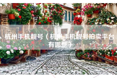 杭州手机靓号（杭州手机靓号拍卖平台有哪些）