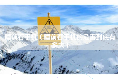 睡前看手机（睡前看手机的危害到底有多大）